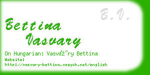 bettina vasvary business card